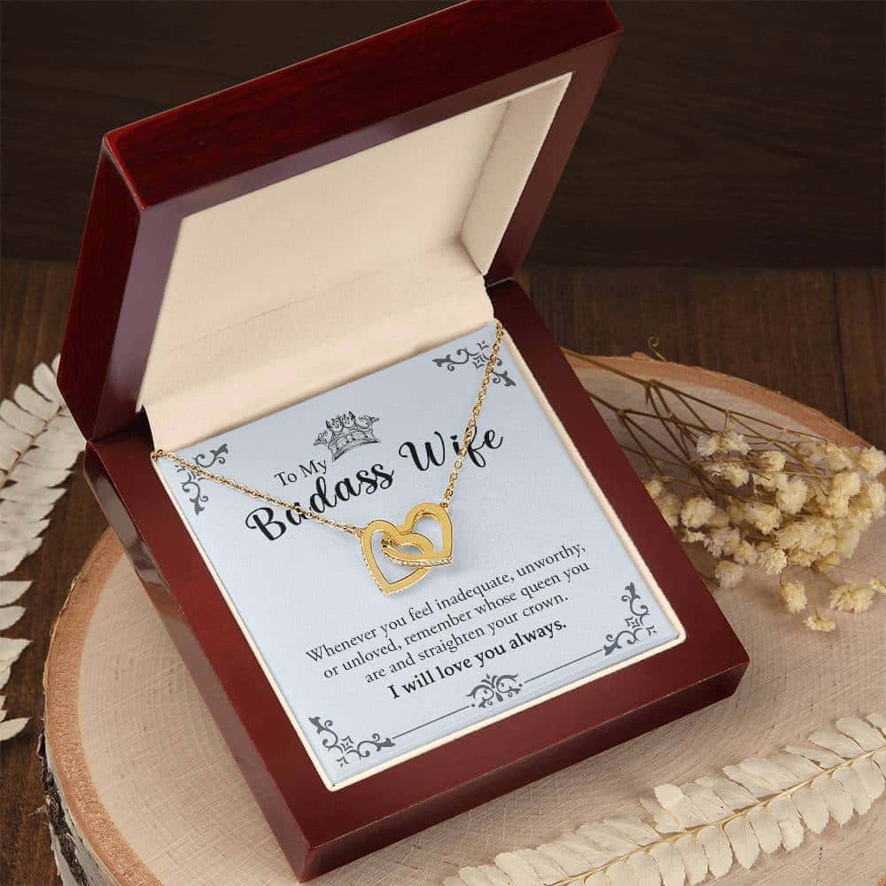 To My Badass Wife | Interlocking Hearts | Necklace