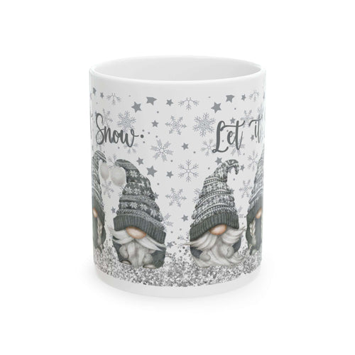 Let it Snow, Gnome, Ceramic Mug, (11oz)
