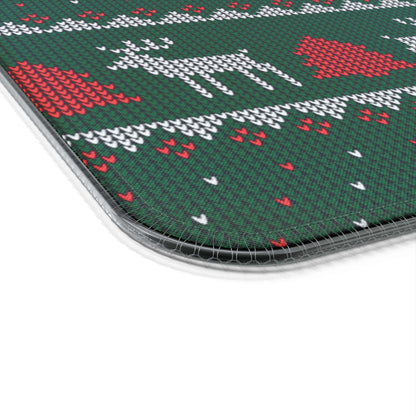 LED Gaming Mouse Pad, Wireless Charging ( Christmas Sweater Print )