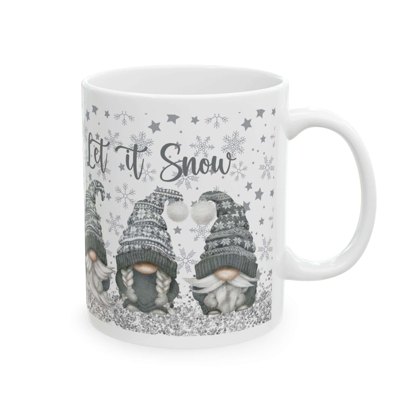 Let it Snow, Gnome, Ceramic Mug, (11oz)
