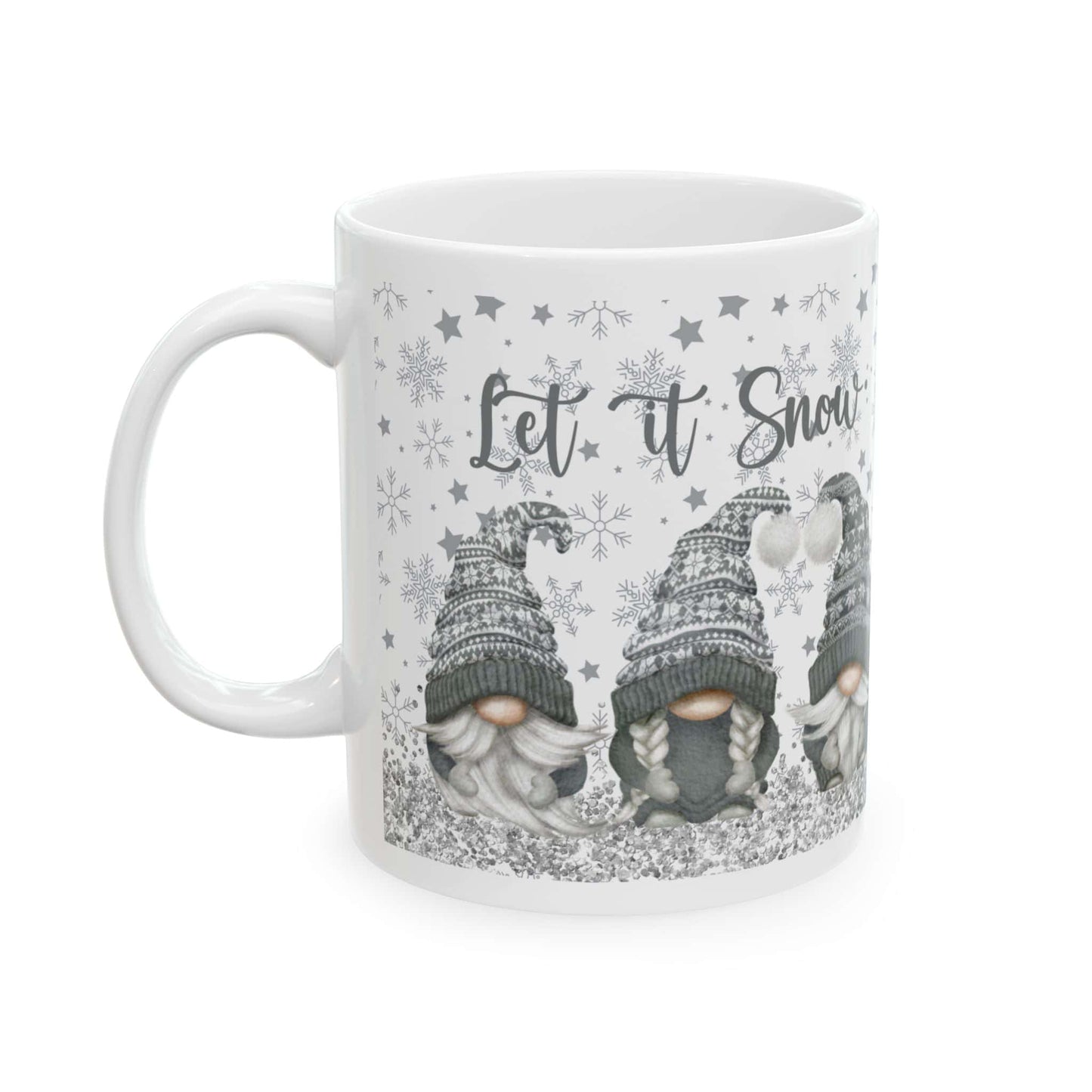 Let it Snow, Gnome, Ceramic Mug, (11oz)