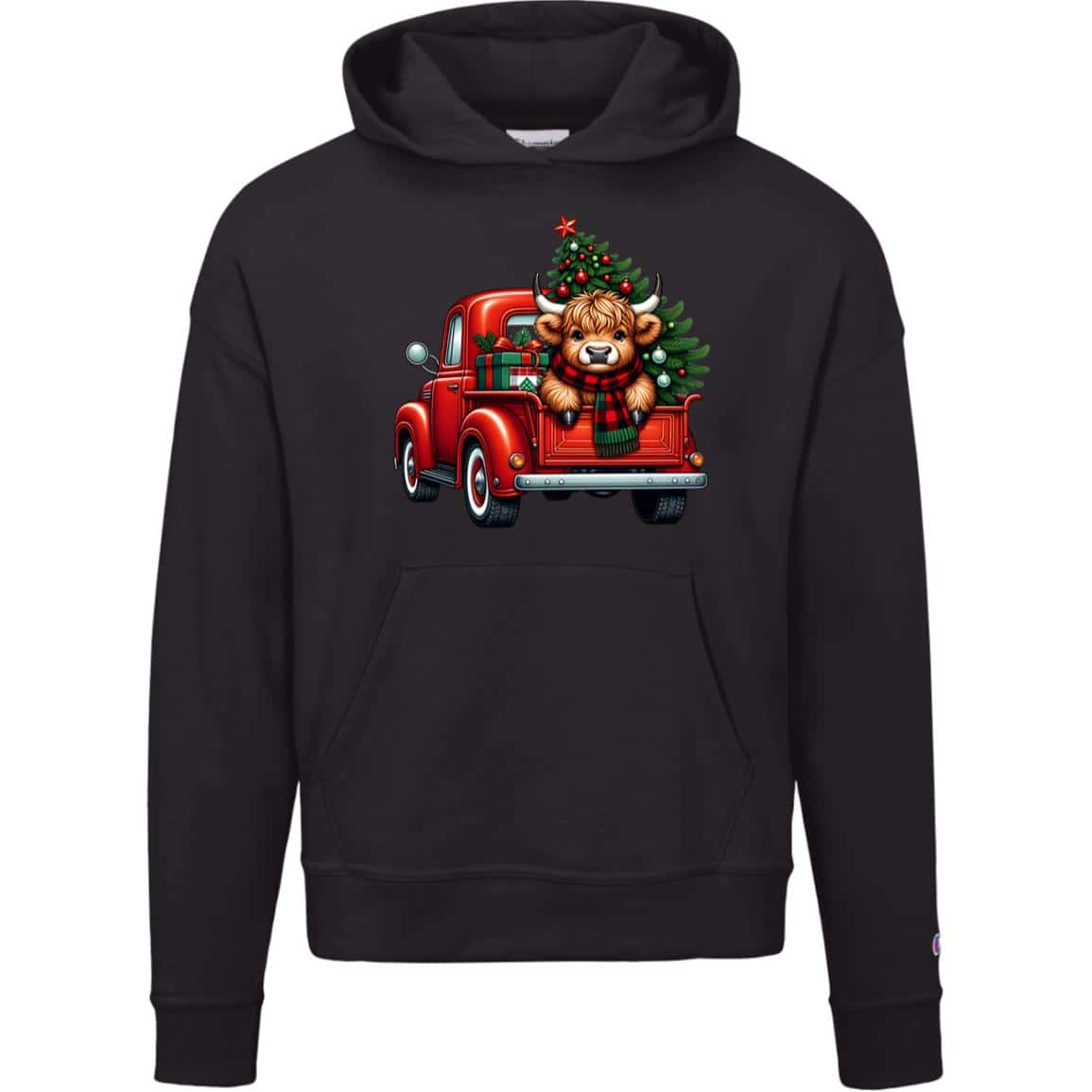 Vintage Truck | Cow | Christmas | Hoodie