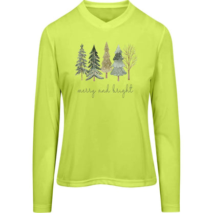 Merry and Bright | Christmas | TT11WL Team 365 Womens Zone Long Sleeve Tee