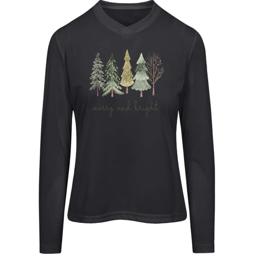 Merry and Bright | Christmas | TT11WL Team 365 Womens Zone Long Sleeve Tee
