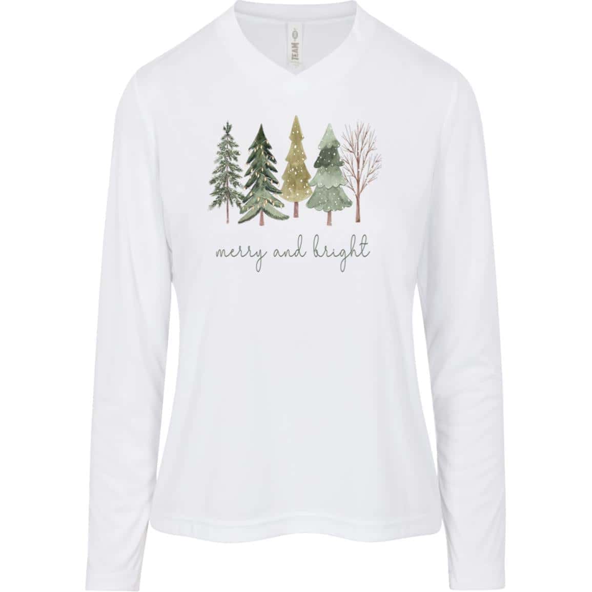 Merry and Bright | Christmas | TT11WL Team 365 Womens Zone Long Sleeve Tee
