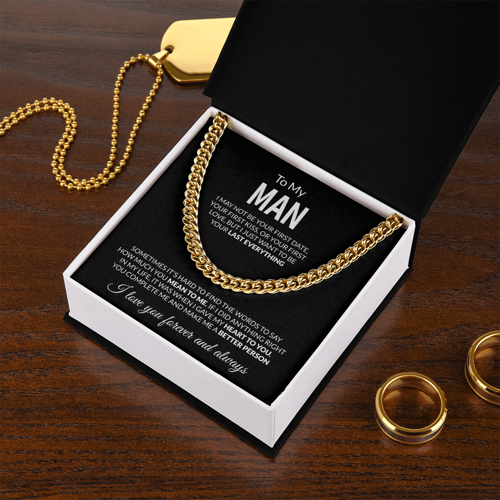 To My Man Love Message Card – Romantic Gift for Husband or Boyfriend | “Last Everything” Keepsake