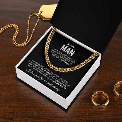 To My Man Love Message Card – Romantic Gift for Husband or Boyfriend | “Last Everything” Keepsake