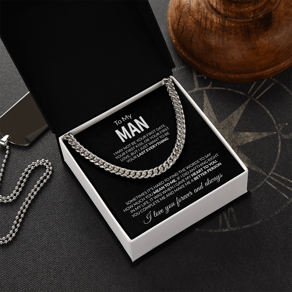 To My Man Love Message Card – Romantic Gift for Husband or Boyfriend | “Last Everything” Keepsake