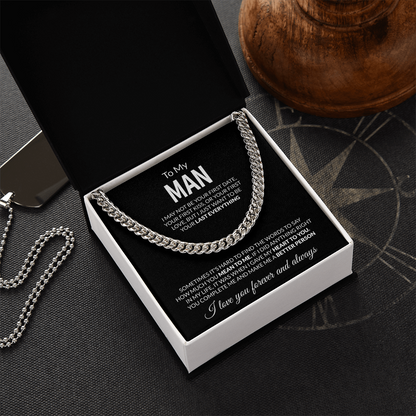 To My Man Love Message Card – Romantic Gift for Husband or Boyfriend | “Last Everything” Keepsake