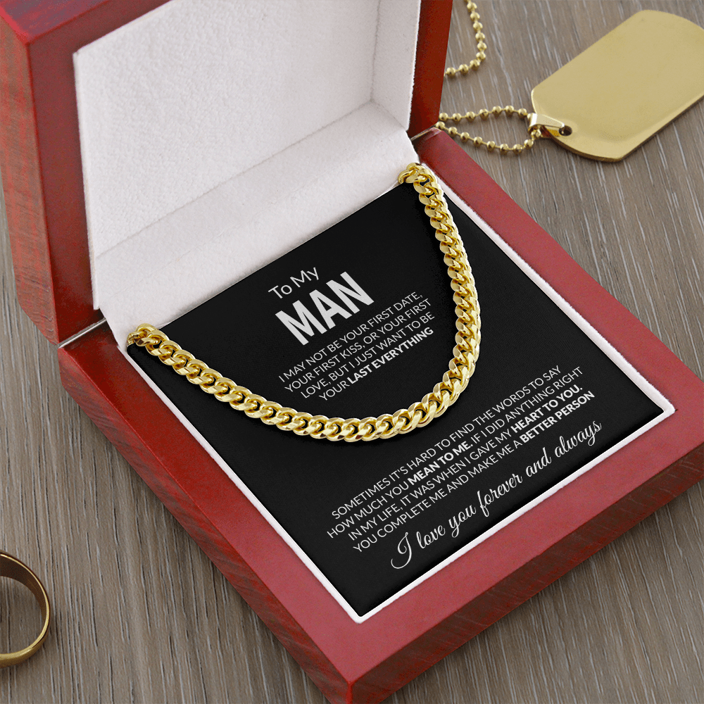 To My Man Love Message Card – Romantic Gift for Husband or Boyfriend | “Last Everything” Keepsake