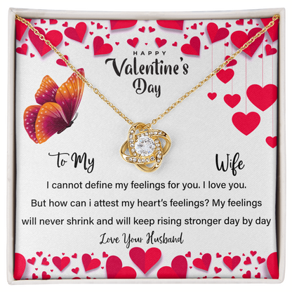 Valentines Day | To My Wife | Love Knot necklace