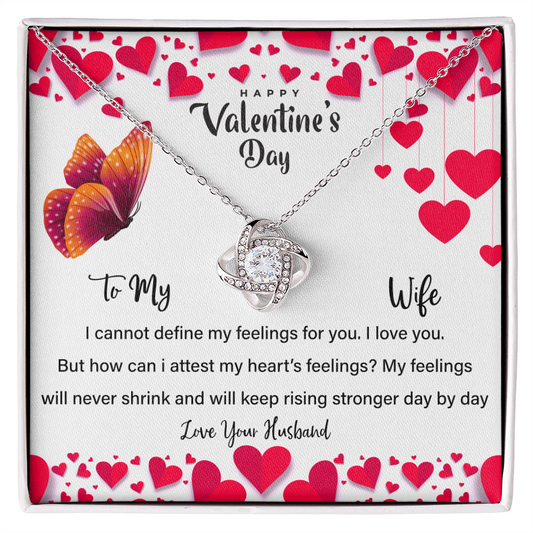 Valentines Day | To My Wife | Love Knot necklace