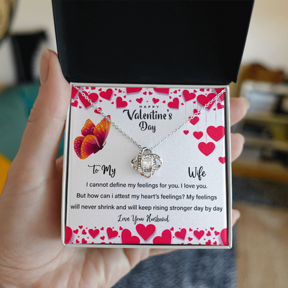 Valentines Day | To My Wife | Love Knot necklace