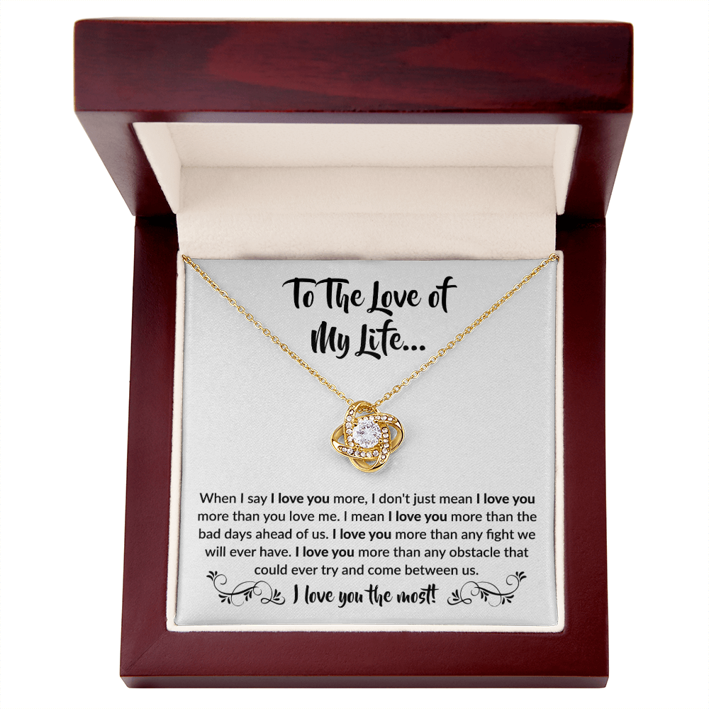 To the Love of my Life | Love Knot Necklace.