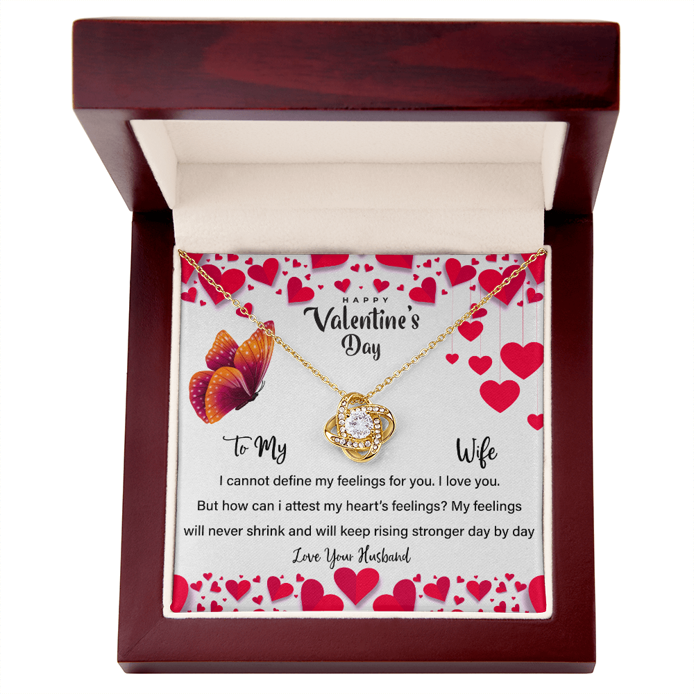 Valentines Day | To My Wife | Love Knot necklace