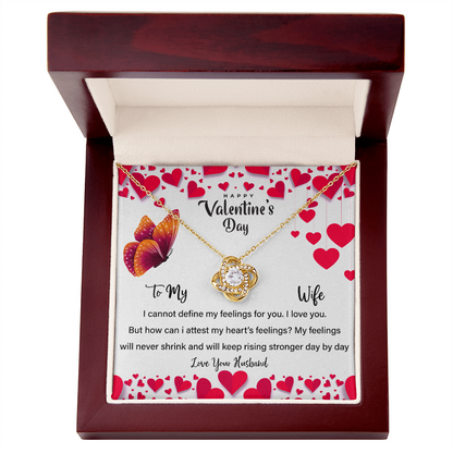 Valentines Day | To My Wife | Love Knot necklace