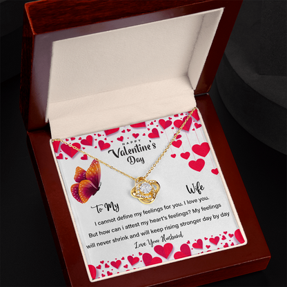 Valentines Day | To My Wife | Love Knot necklace