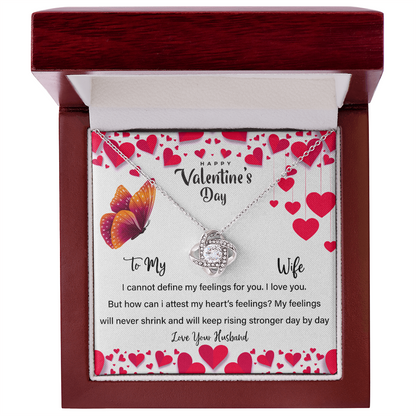 Valentines Day | To My Wife | Love Knot necklace
