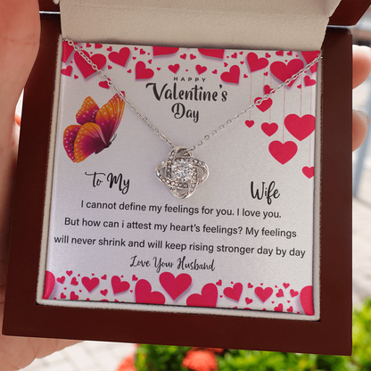 Valentines Day | To My Wife | Love Knot necklace