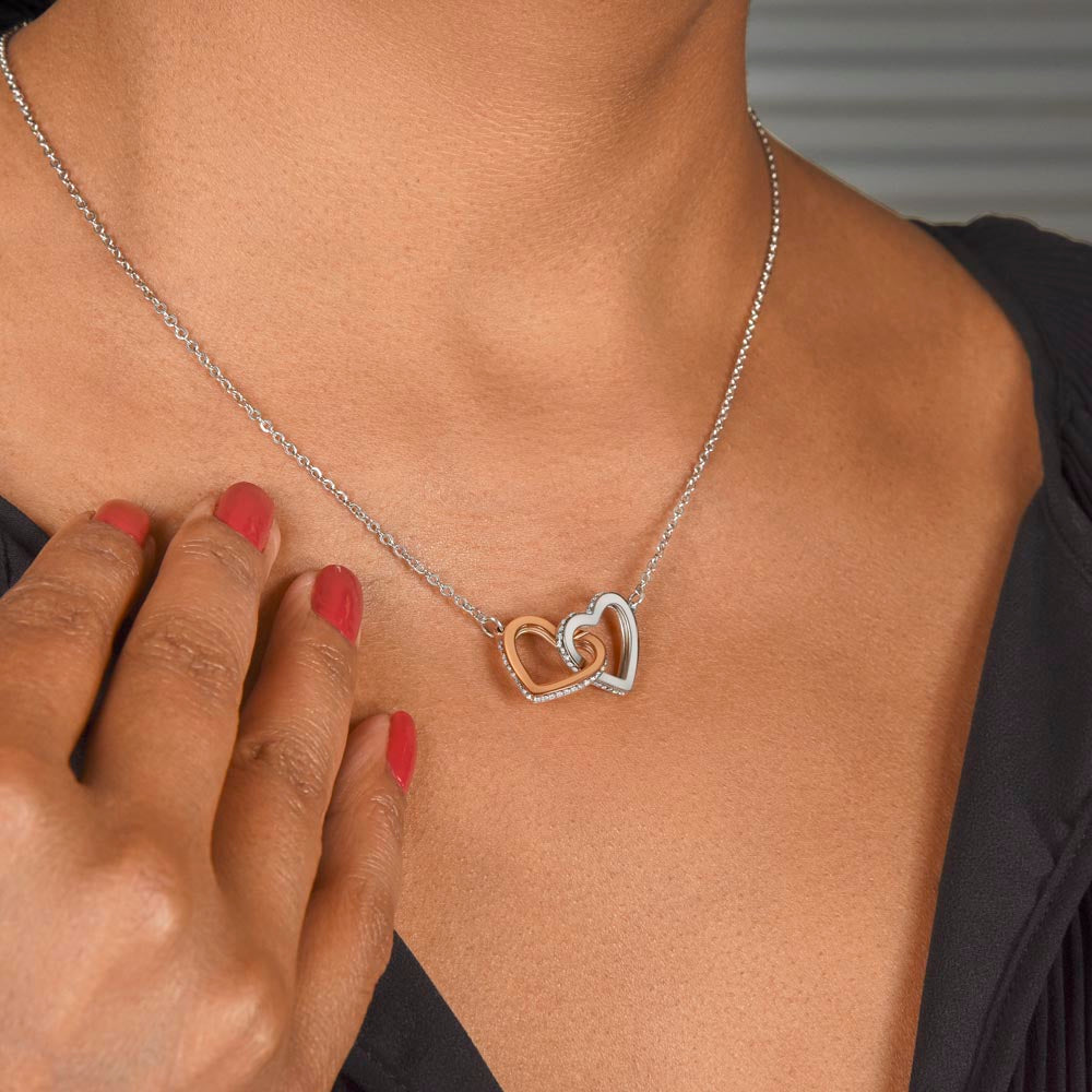 To My Daughter - Linked Hearts Necklace